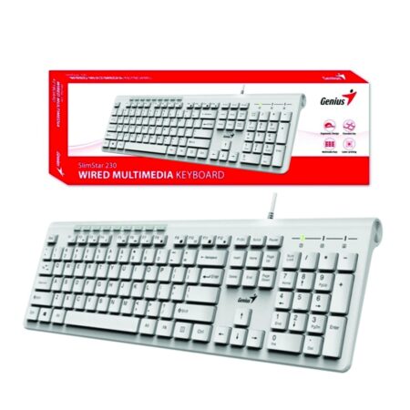 TECLADO GENIUS USB SLIM STAR 126 BLANCO / SMART GENIUS