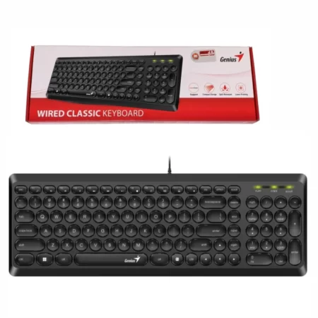 TECLADO GENIUS SLIMSTAR Q200 WIRED USB BLACK