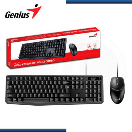 TECLADO COMBO MOUSE GENIUS KM-170 USB BLACK