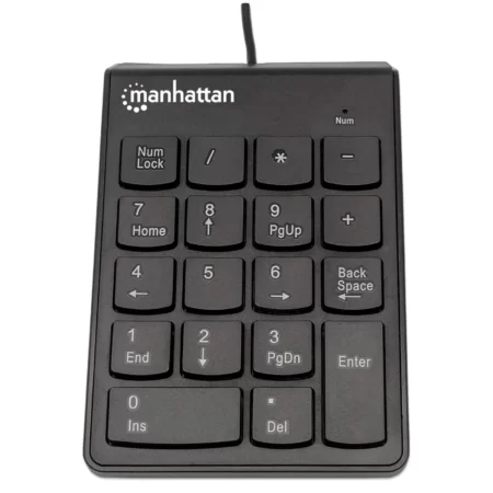 TECLADO NUMERICO MANHATTAN, ALAMBRICO, NEGRO